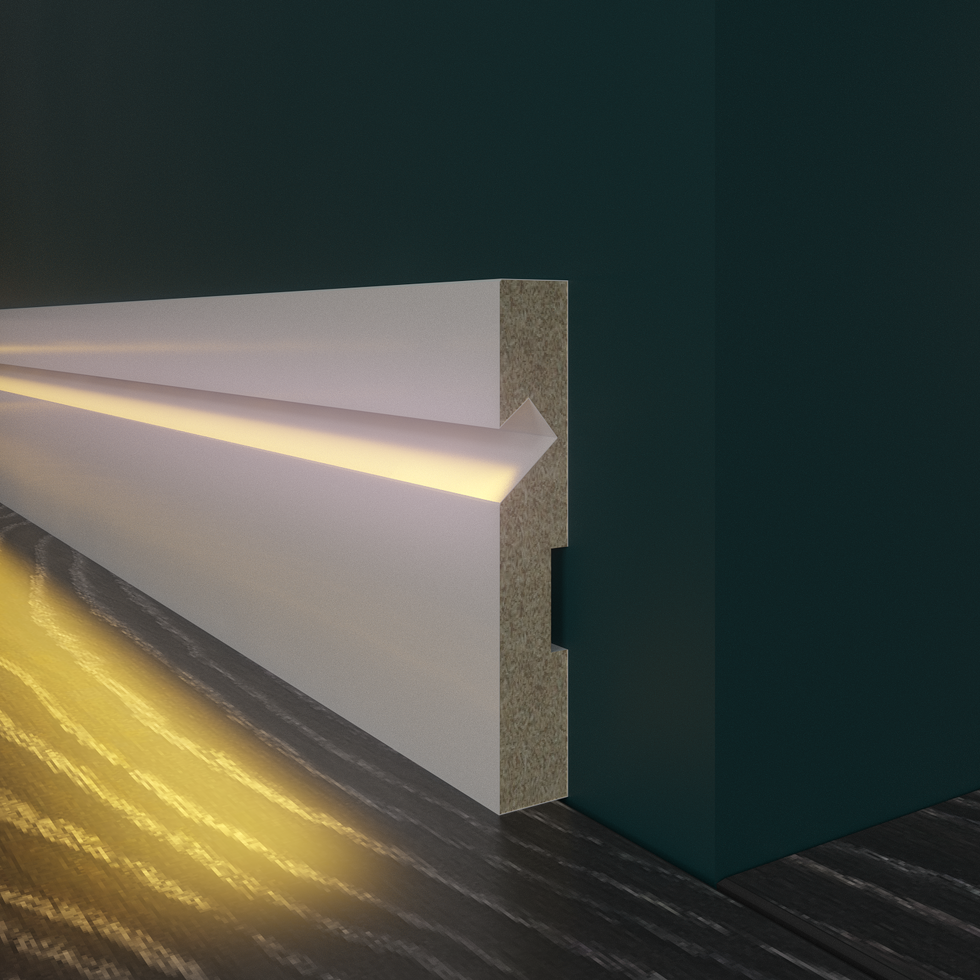 Плинтус напольный  для светодиодной подсветки  PN 103 led