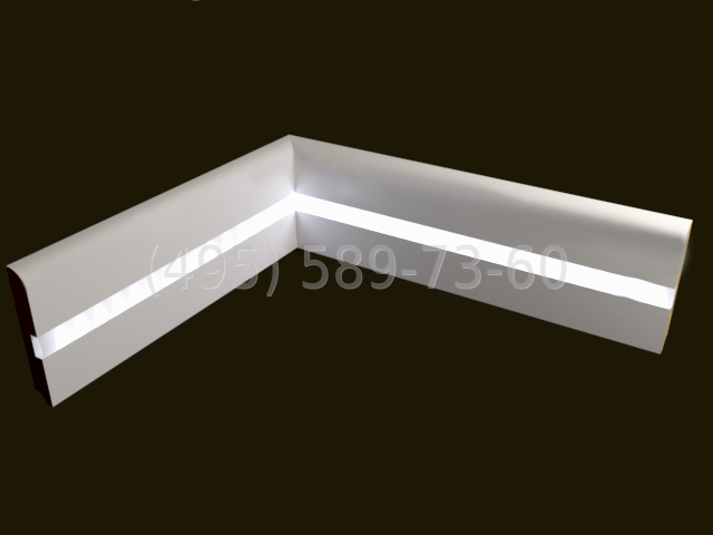 Плинтус напольный  для светодиодной подсветки  PN 050 led