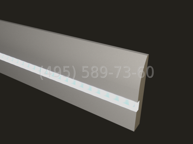 Плинтус напольный  для светодиодной подсветки  PN 080 led