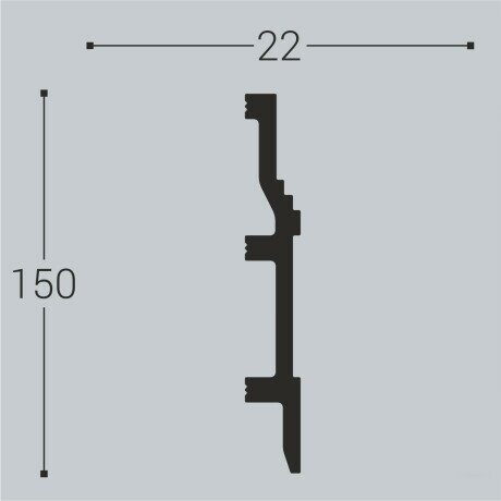 Плинтус напольный  XPS П 8 (150х22)