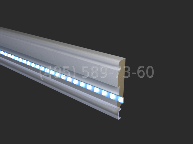 Плинтус напольный  для светодиодной подсветки  PN 030 led
