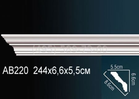 Карниз потолочный гладкий AB220